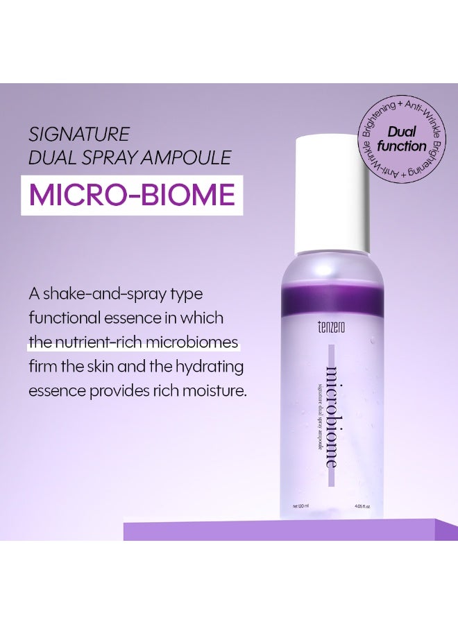 TENZERO Signature Dual Spray Ampoule Micro-Biome 120ml - Jumbo Size Probiotic Face Mist Serum for Skin Barrier Repair, Instant Glow & Deep Nutrition - Premium Korean Micro-Biome Hydrating Spray - Image 2